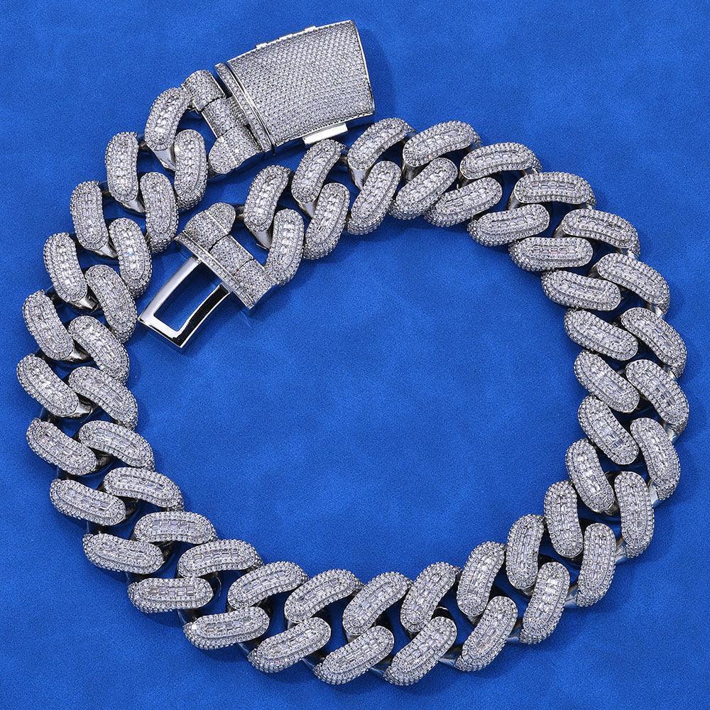29mm Iced Out Cuban Chain Necklace Zircon - CaratixJewelry